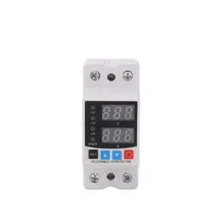 High Quality 2P 220V 230V40A 63A Automatic Self-recovery Adjustable Digital Dual Display Over And Under Voltage Protector