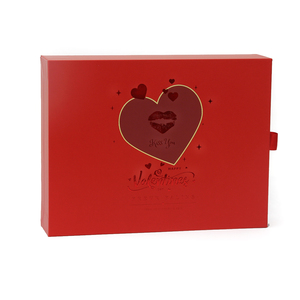 Custom Luxury Magnetic <b>red</b> Matt Lamination Paperboard Satin Insert Lined Gift <b>Box</b> Packaging with Satin Inside - Product Image 4