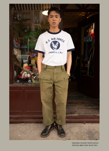 <span class=keywords><strong>T</strong></span>-shirt Homme DAFEILI 2025SS Style Américain à Manches Courtes avec Bordure Contrastante et Motif Dessin Animé Rétro Tendance – Vente en Gros - Product Image 6