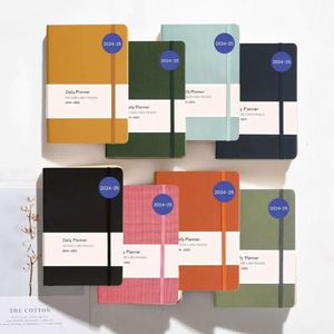 2024-2025 Loose-leaf Sewing Bound Weekly <b>Notebook</b> Diary A5/A6 Mini Style Leather Cover Deluxe Edition Customizable OEM/ODM Brand - Product Image 1