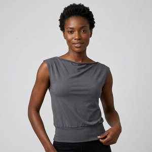 Evergreen High Quality Bamboo Spandex Cotton Knitted Asymmetrical Top Unisex Casual Trendy Fashion Appliques Patches Hole - Product Image 4