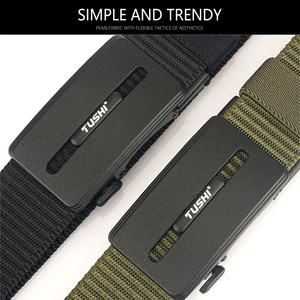 Cinturón Táctico de Nylon para Hombre, Diseño Personalizado de Fábrica TUSHI, Tejido, Hebilla de Aleación Resistente con Cierre Automático, Ancho de 3.4CM - Product Image 3