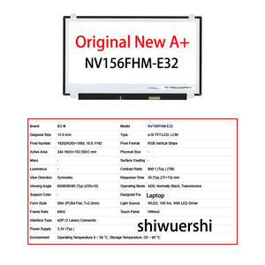Shiwuershi 15.6นิ้ว EDP 30พิน TFT แล็ปท็อปบางเฉียบหน้าจอ LCD NV156FHM E32 N30 N44 N4T N42 <span class=keywords><strong>N50</strong></span> N49 N45 - Product Image 6