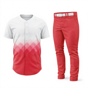 Conjunto Personalizado de Camisetas y Pantalones de Softbol a Rayas, Ropa Deportiva Profesional con Logotipo Bordado e Impreso, Tallas Grandes, 100% Poliéster, Verano - Product Image 1