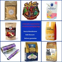 Sachet Doypack PE imprimé personnalisé avec bords dentelés 20oz, refermable à fermeture éclair, qualité alimentaire, pour fruits surgelés, snacks et Sea Crunchies
