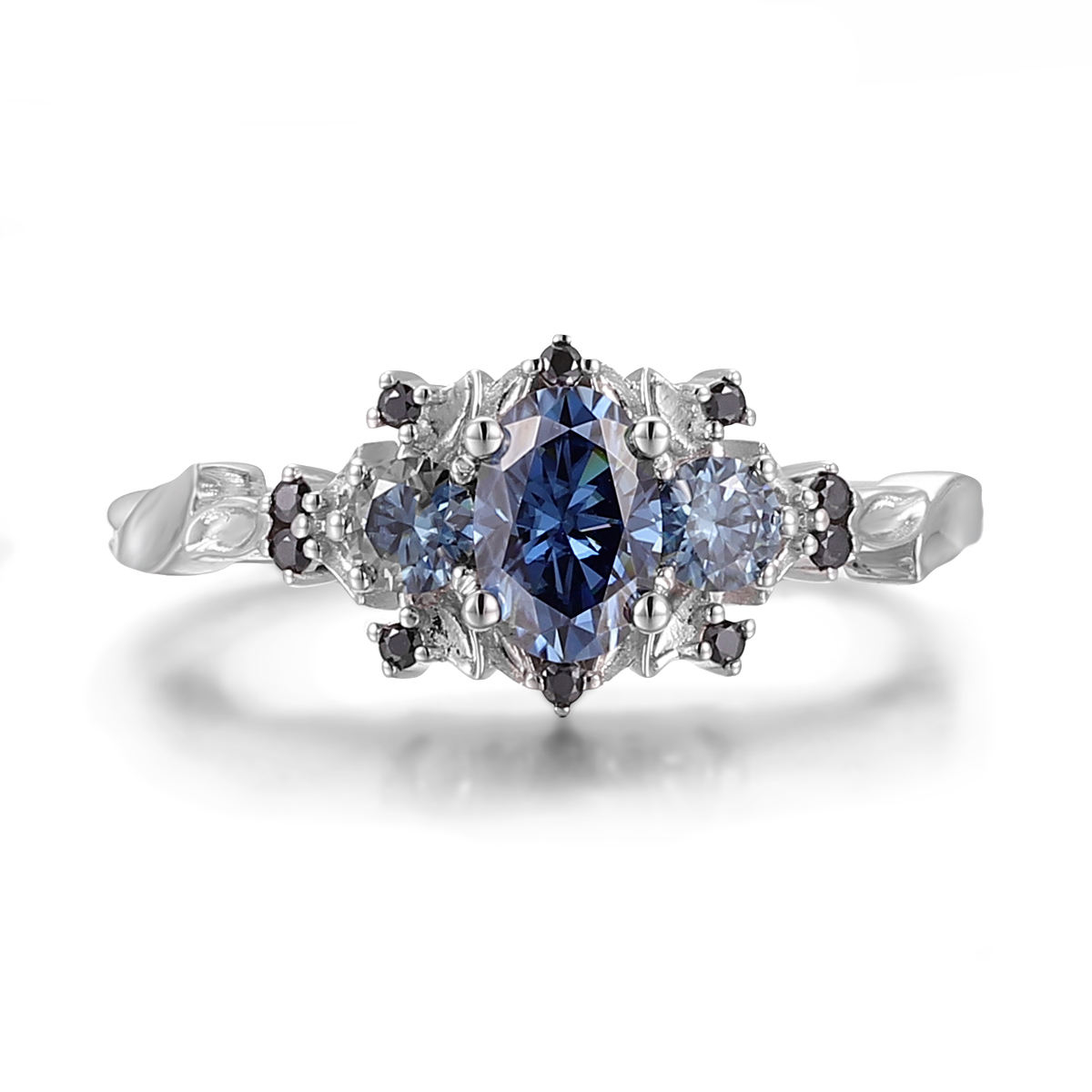 แหวนมอยซาไนต์ทองแท้ 18K