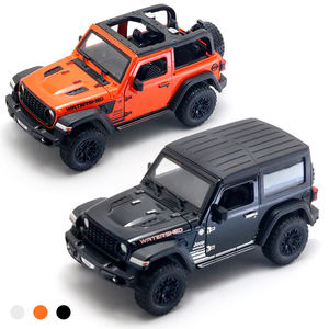 Modelo de Juguete Wrangler a Escala 1:24, de Metal Fundido, Convertible, con Puertas que se Abren, Luces y Sonido, Auto Todoterreno con Retroceso para Decoración o Regalo - Product Image 1
