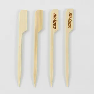 Low Moq Logo Custom Sample Gratis Bamboe Spiesjes Kebab Bamboe Sticks Voor Vliegers