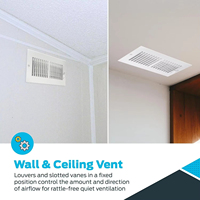 Grille de ventilation moderne en acier galvanisé pour climatisation, diffuseur d'air bidirectionnel pour installation au plafond du salon
