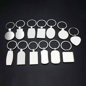 Popular Blank Metal Keychain for DIY Laser Printing Sticker Zinc Alloy Nickel Plating <b>Square</b> Shape Keyring - Product Image 4