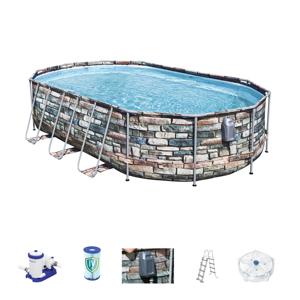 <span class=keywords><strong>Piscina</strong></span> Elevada Ovalada <span class=keywords><strong>Bestway</strong></span> 56719 Power Steel Comfort Jet Series, 6.10 m X 3.66 m X 1.22 m - Product Image 3