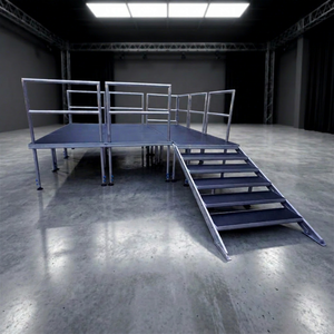 เวทีอลูมิเนียมสี่ขา แข็งแรงทนทาน สำหรับงานแสดงสินค้าและบูธแสดงสินค้า - Product Image 1