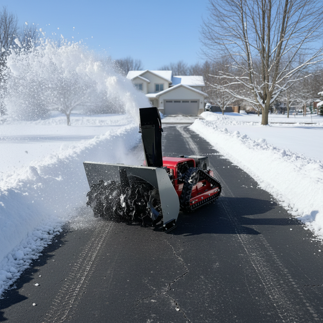 Latest Anti Slip Robot Snow Removal Machine | 16HP Gas-Electric Hybrid Self-Propelled Remote Control Snow Blower & Snow Thrower