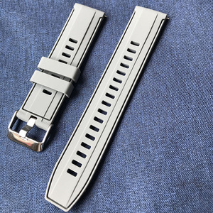 Bracelets de montre en caoutchouc de silicone, usine de Guangdong Shenzhen, 20 mm 22 mm, bracelets de montre personnalisés pour hommes - Product Image 1