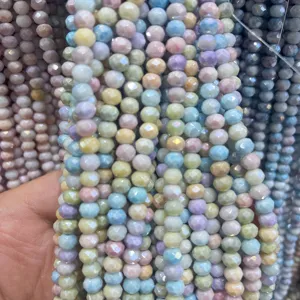 JC hot sale loose glass beads 6mm colorful high quality glass burst beads for bracelet making