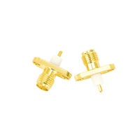 Conector Coaxial RF SMA-KFD4-3 Rómbico de Dos Orificios, Instalación con Tornillo Externo, Orificio Interno Hembra
