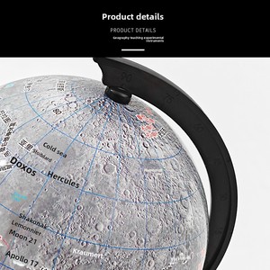 Globo Lunare in Metallo da 142 cm con Display Intelligente, Modello della <span class=keywords><strong>Luna</strong></span> ad Alta Definizione, Strumento Educativo per Studenti di Scuola Media, Geografia e Astronomia - Product Image 3