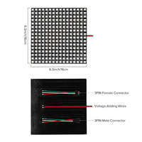 Matrice led Flexible programmable, individuellement adressable, dc 5v, ws2812, 8x32, 16x16, 8x8, rgb