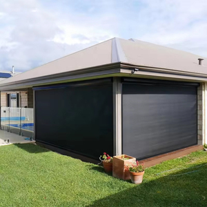 Stores enrouleurs transparents rétractables sur mesure, résistants aux intempéries, en PVC transparent avec fermeture éclair pour patio, <span class=keywords><strong>garage</strong></span> et extérieur - Product Image 4
