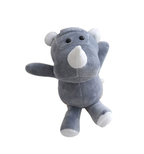 Venta Directa de Fábrica: Llavero de Peluche Creativo de <span class=keywords><strong>Rinoceronte</strong></span>, Adorable Juguete de 15cm Relleno de Algodón PP para Colgar en <span class=keywords><strong>Mochilas</strong></span> - Product Image 2