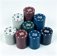 Jetons de poker ronds en plastique personnalisés, directement de l'usine à bas prix pour les jeux de casino et les soirées Texas Hold'em