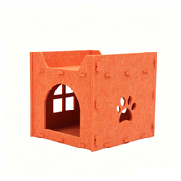 Lit pour chat transfrontalier à deux niveaux, design niche d'arbre, lit pour chaton, maison-caverne multi-niveaux pour chat, tissu brocart écologique