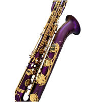 Saxophone Baryton en Laiton Laqué Violet Eastern Music Pro EMB400P, Modèle Performance Tonalité Mi bémol, Installation Facile, Faible Coût de Transport