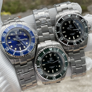 Steeldive-montre de plongée étanche à cadran bleu, 45.4MM, verre saphir, étanche 1000M, avec lunette en céramique, pour hommes, sdchocs - Product Image 6