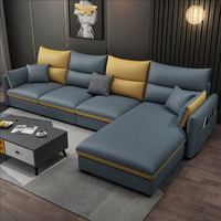 Sofá moderno de espuma en forma de L de alta calidad-Sofá de tela de esquina seccional modular de 3 plazas para sala de estar