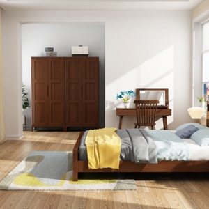 Lit en bois classique pour chambre à coucher, idéal pour enfants ou adultes - Product Image 3