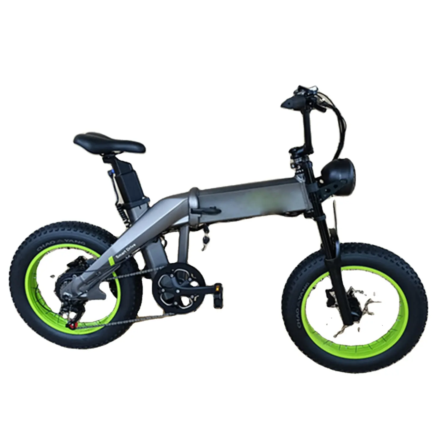 Ebike للطي 20 بوصة المزدوج بطارية 48V 500W دواسة مساعدة ، دراجة كهربائية الكتف صدمة امتصاص ، 7 سرعة النفط ضغط مكبح قرصي