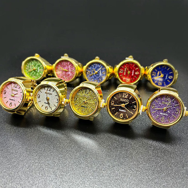 Yiwu DAICY Factory Wholesale Hot Sale Fashion Watch Ring Alloy Gold Plated Women Men Finger Ring Watch