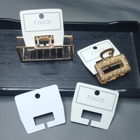 MIO Vente en gros de pinces à cheveux blanches vierges, bijoux, cartes d'affichage en PVC, logo personnalisé, accessoires pour cheveux, petit porte-pince à cheveux