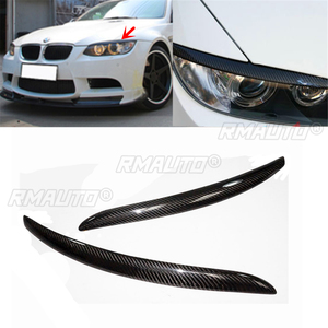 Par de Cubiertas Decorativas para Faros Delanteros, Tipo Ceja, para BMW E92 E93 335I 335CI Modelo 2007-2012, en Fibra de Carbono Real - Product Image 1
