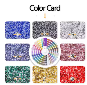 Fabrika toptan ayna kostümleri geometrik payet kumaş işlemeli payet kumaş performans elbise için - Product Image 3