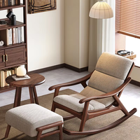 Neuer Massivholz-Schaukel stuhl im chinesischen Stil Entspannendes Zuhause Adult Recliner Living Room Adult Balcony Lounge Chair