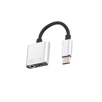 Cable Adaptador 2 en 1 tipo C de 3,5mm, adaptador de conector de auriculares de Audio de carga rápida para teléfonos móviles, condición nueva