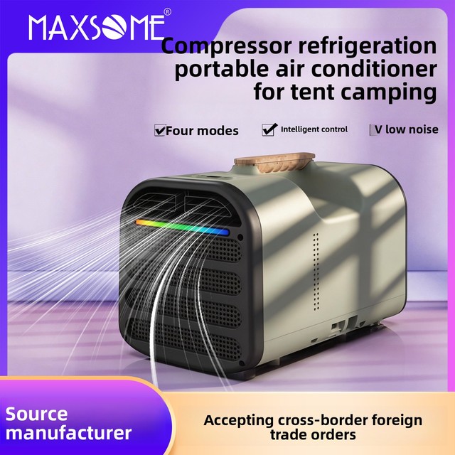 110V/220V 4500/5200 BTU Outdoor Compressor-Driven Single-Cooling Low Noise Camping Car-Mounted Portable Mini Air Conditioner
