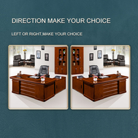 Meubles de bureau classiques de luxe simples avec armoire de rangement mobile, table de direction de bureau, images