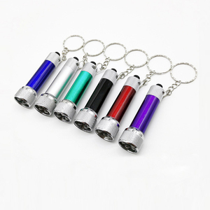 Wholesale Custom Logo 3 LED Mini Camping Flashlight Torch Keyring High Quality Promotional Portable Aluminum Keychain Flashlight