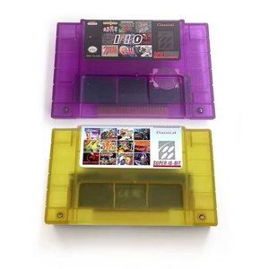 Super 110 in 1 and 68 in 1 Purple/YELLOW 16 Bit Video <b>Game</b> Consoles USA NTSC Shell Multi <b>Game</b> Cartridge With for Snes - Product Image 1
