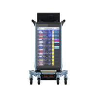 Chariot intelligent d'aéroport avec navigation IA en intérieur, divertissement multimédia, affichage numérique, écran LCD, connectivité IoT et CMS basé sur le cloud