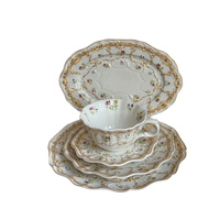 Service de table en céramique vintage français romantique à motifs floraux, assiette à dessert créative en dentelle, ensemble de tasses exquises pour le thé de l'après-midi