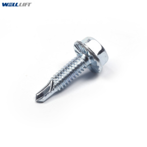 Paquete de 50 tornillos autorroscantes para puerta de garaje, tornillos autoperforantes, acero chapado en Zinc con cabeza dentada debajo de 6,3*19mm 6,3*25mm - Product Image 2