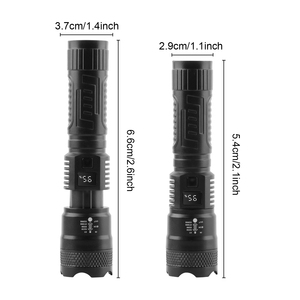 2 gói có thể sạc lại không thấm nước ABS dẫn đèn Pin IP65 đánh giá 3 chế độ biến độ sáng chỉ số pin 1000m chùm ngoài trời - Product Image 4