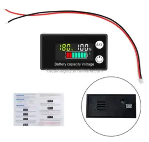 LCD sıvı kristal 8-100V voltmetre pil şarj göstergesi araba güç algılama dijital kapasite göstergesi