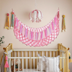 Boho ตุ๊กตาสัตว์ยัดไส้เปลญวนของเล่นเก็บของเล่นออกแบบศิลปะราเม่ตกแต่งผนังบ้านห้องนั่งเล่นห้องนอน - Product Image 1