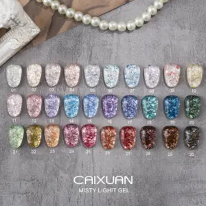 CAIXUAN New Popular Colorful Misty Light Gel Private Label Color Gel Polish