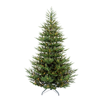 Hochwertiger künstlicher Weihnachts baum mit warm weißen Lichtern Umwelt freundliche stehende Basis für die Weihnachts dekoration im Freien