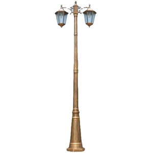 Lampadaire de jardin extérieur en laiton à LED blanc chaud avec abat-jour en verre IP65 AC 220V 2700K à détecteur de mouvement solaire et intensité variable - Product Image 4